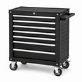 Mobiler Werkzeugwagen aus Stahl mit 7 Schubladen, 69 × 33 × 77 cm, Schwarz/Silber